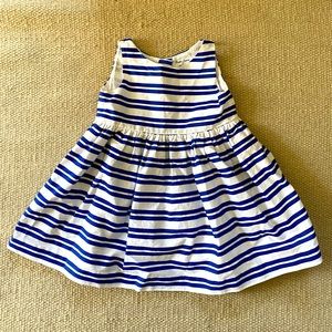 Ralph Lauren blue and white striped dress, 12mos